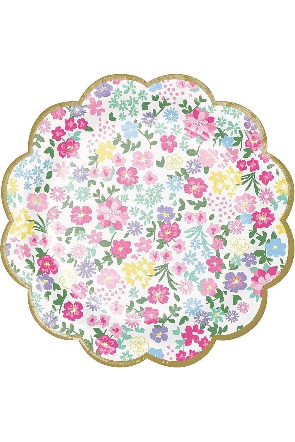 Scalloped Tea Disposable Plates