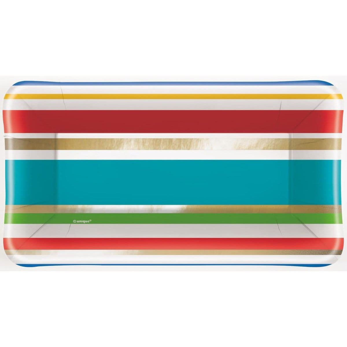 Paper Striped Appetiser Plates