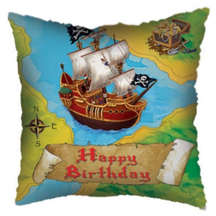 Pirate Ship Happy Birthday Foil Balloon