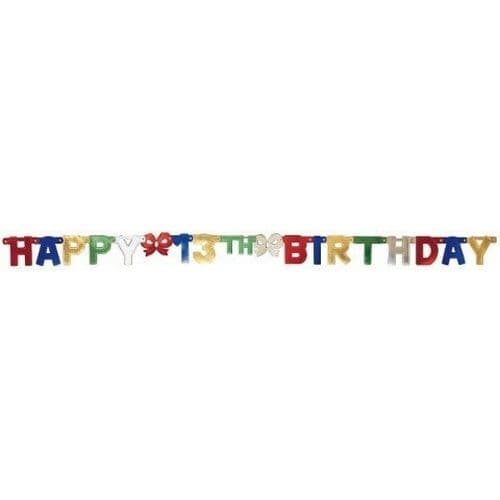 13th Birthday Jointed Banner