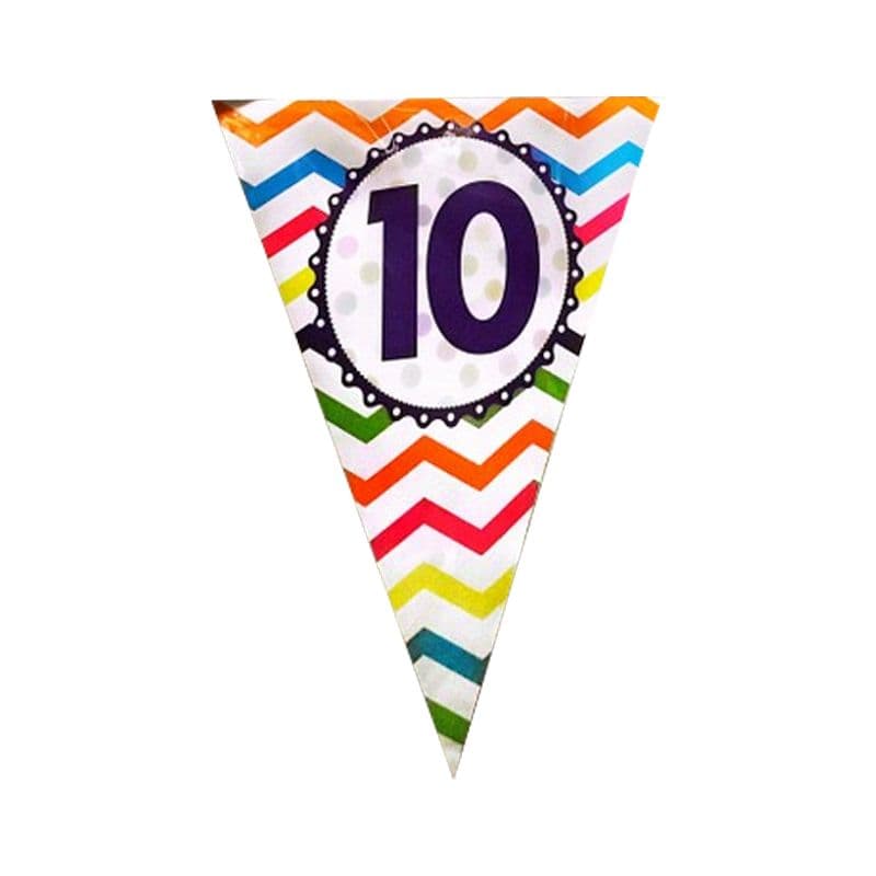 Paper 10th Birthday Bunting