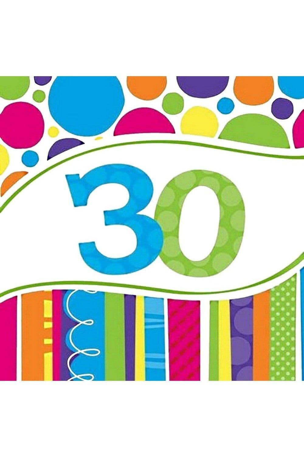 Bright Bold 30th Birthday Napkins