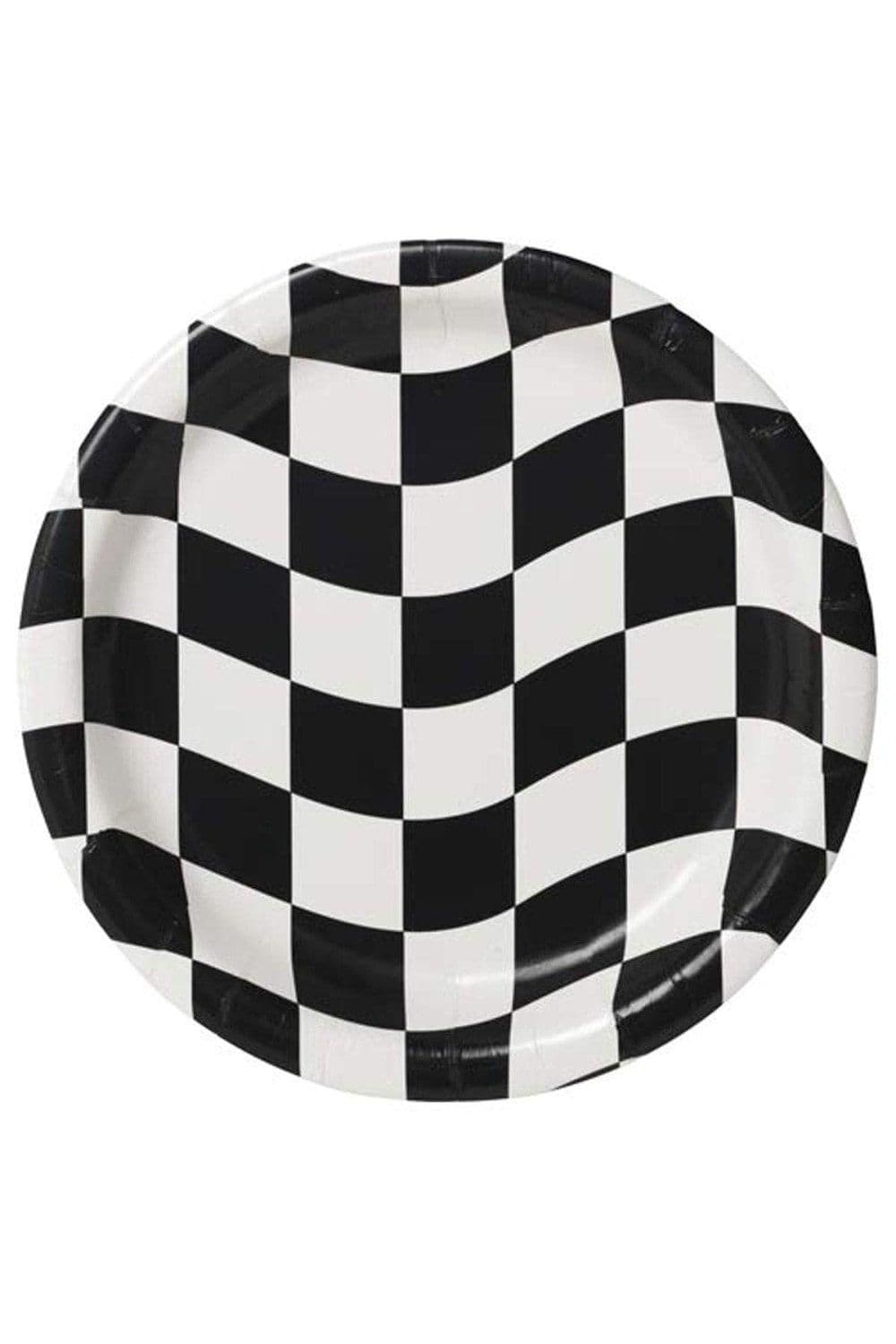Racing Paper Checked Dinner Plate