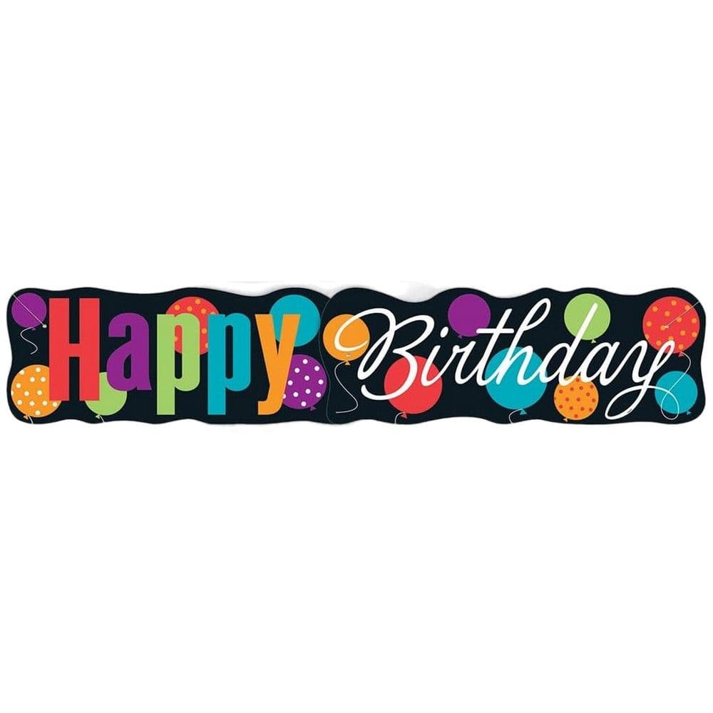 Balloons Happy Birthday Banner
