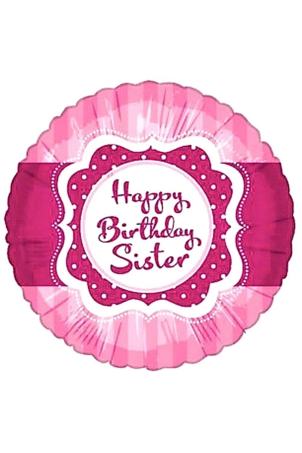Perfectly Sister Dotted Birthday Foil Balloon