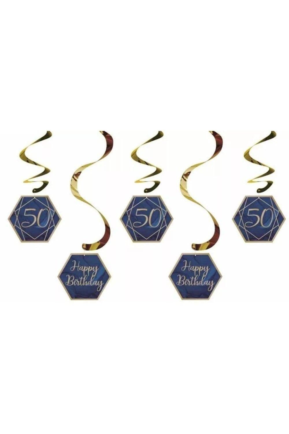 Dizzy Danglers Geode 50th Birthday Hanging Decoration
