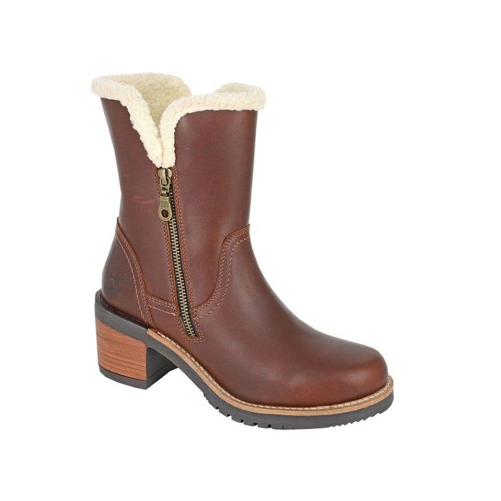 Twin Zip Leather Ankle Boots