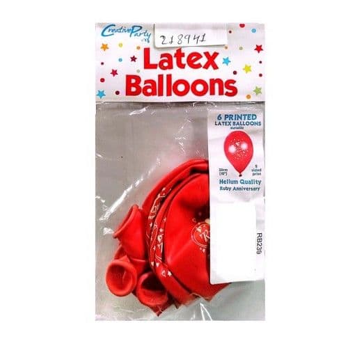 Latex Printed 40th Anniversary Balloons