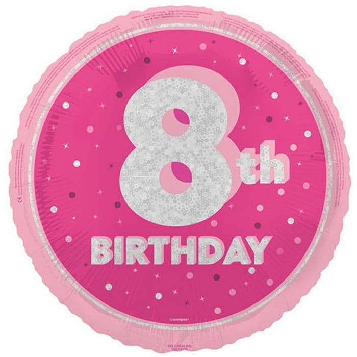 Prismatic 8th Birthday Foil Balloon