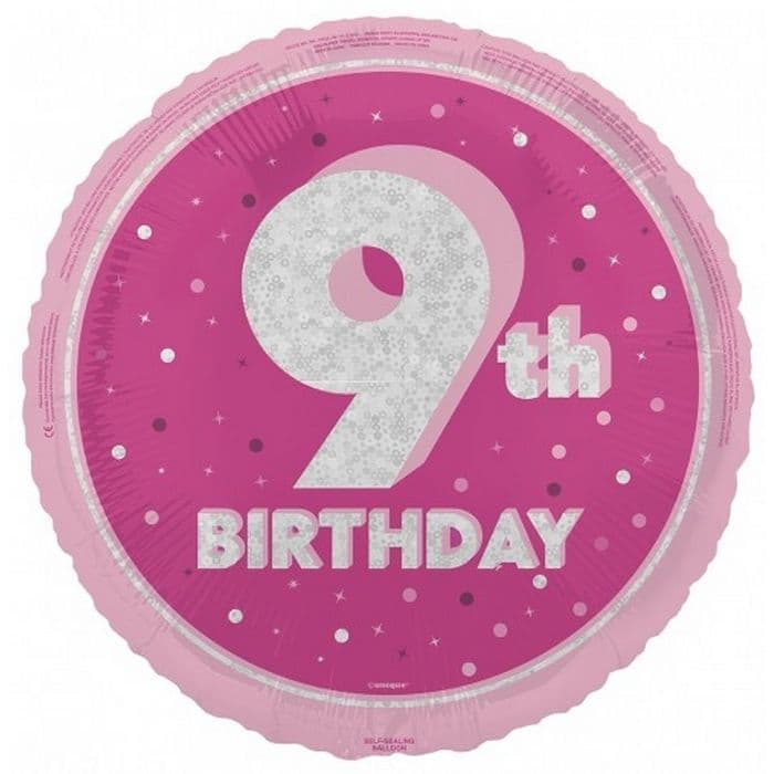 Prismatic 9th Birthday Foil Balloon