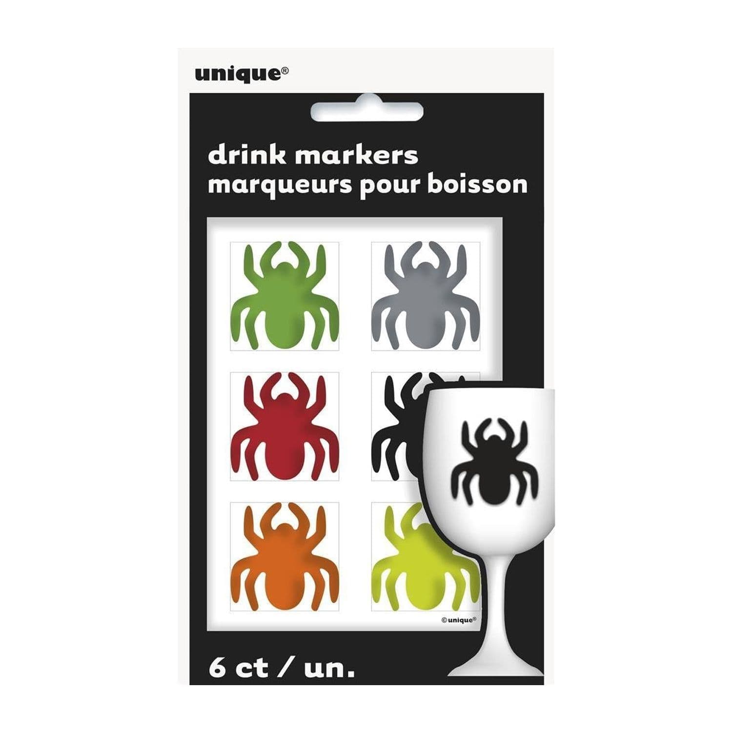 Spider Halloween Drink Markers