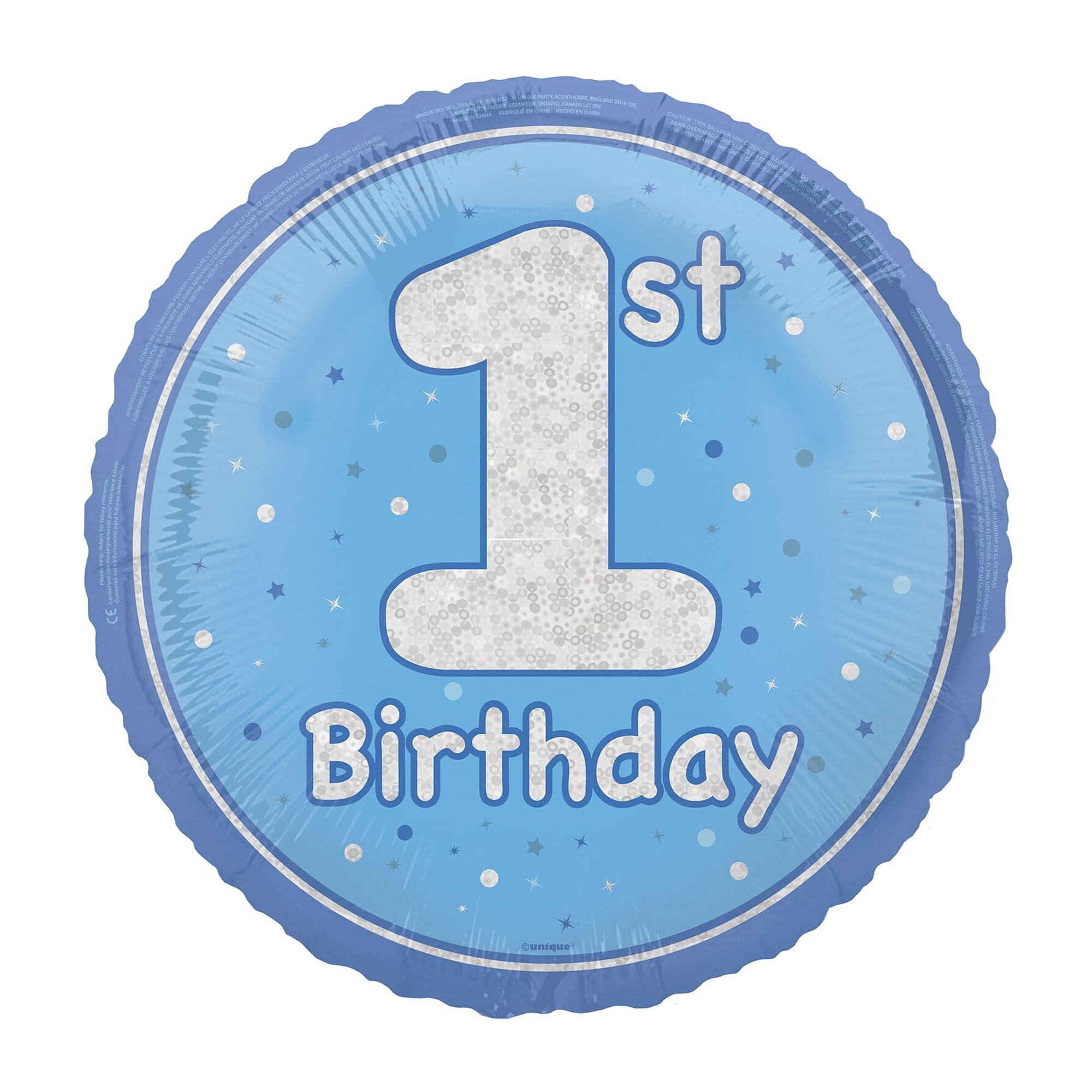 Prismatic 1st Birthday Foil Balloon