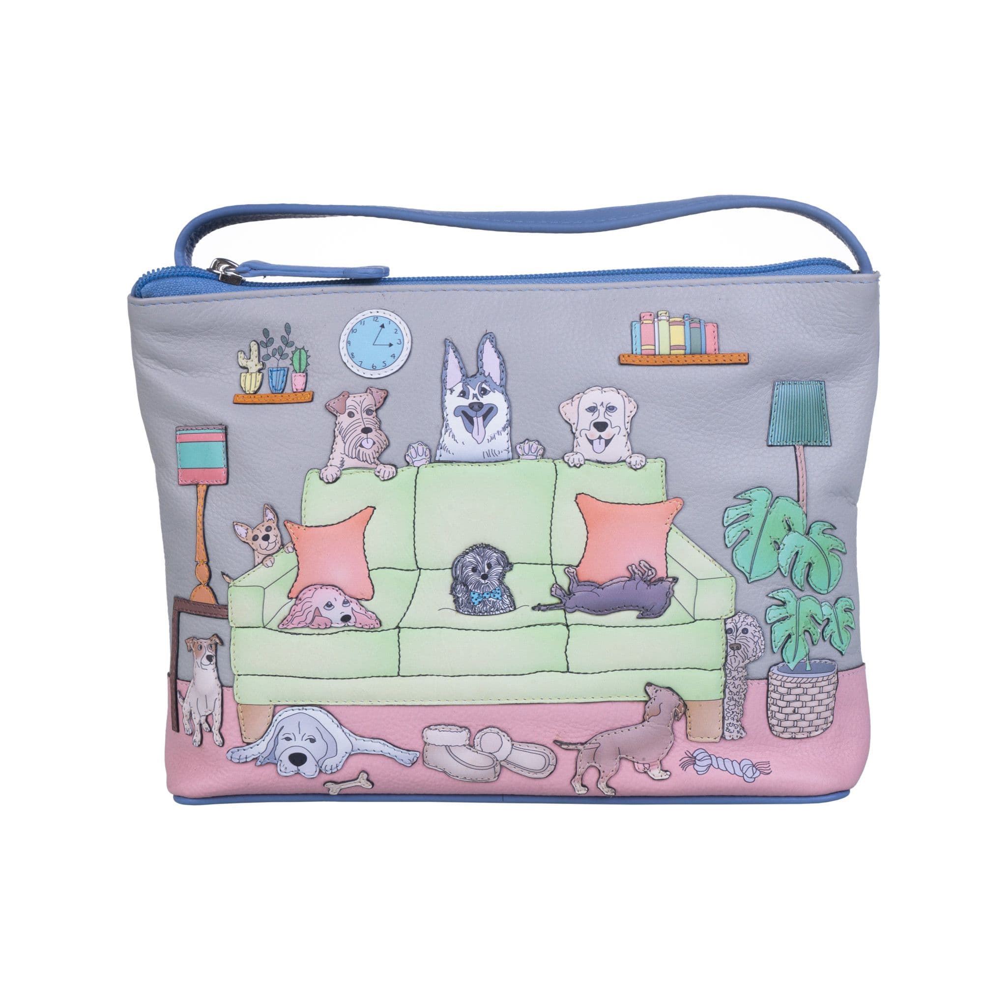Cocos Dog Applique Picture Crossbody Bag