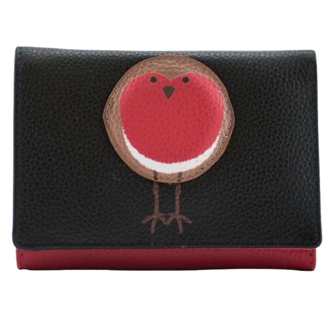 Bobbie Robin Bird Compact Tri Fold Purse