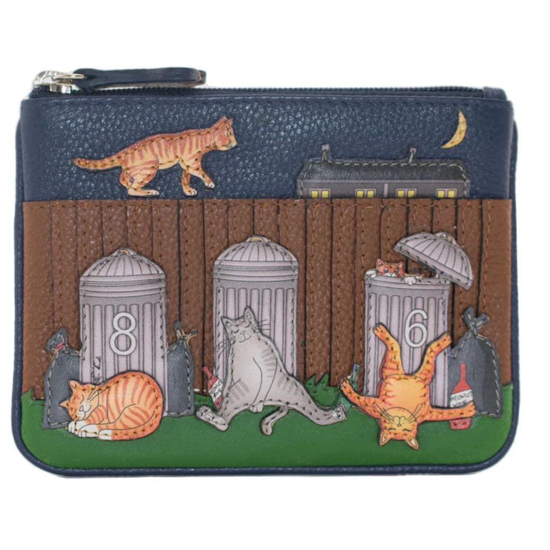 Alley Cats RFID Coin & Card Purse Dark
