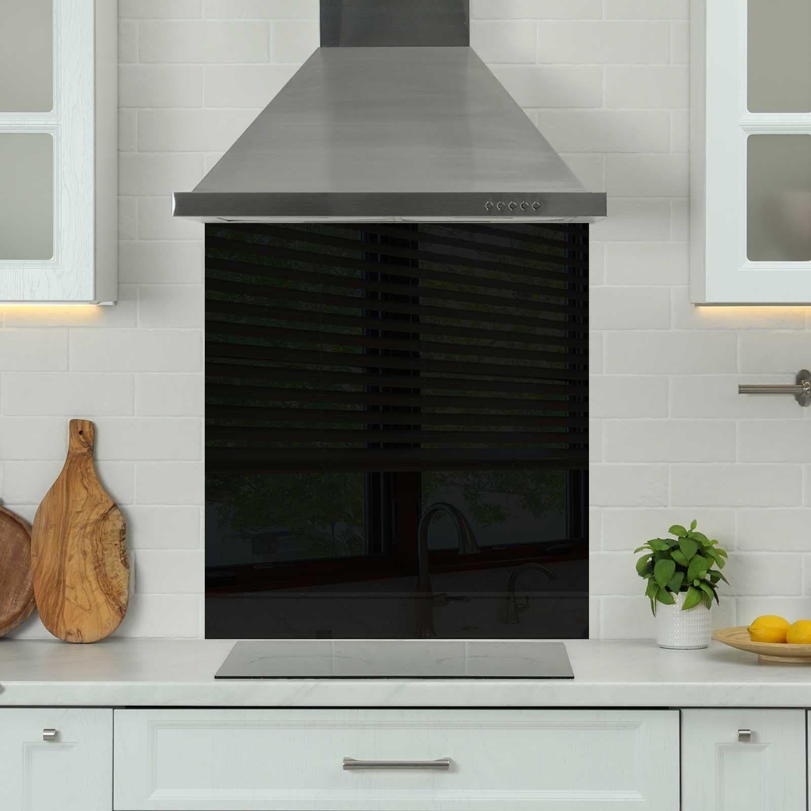 Premium 90cm x 75cm 6mm Glass Kitchen Splashback Toughened Polished Edges