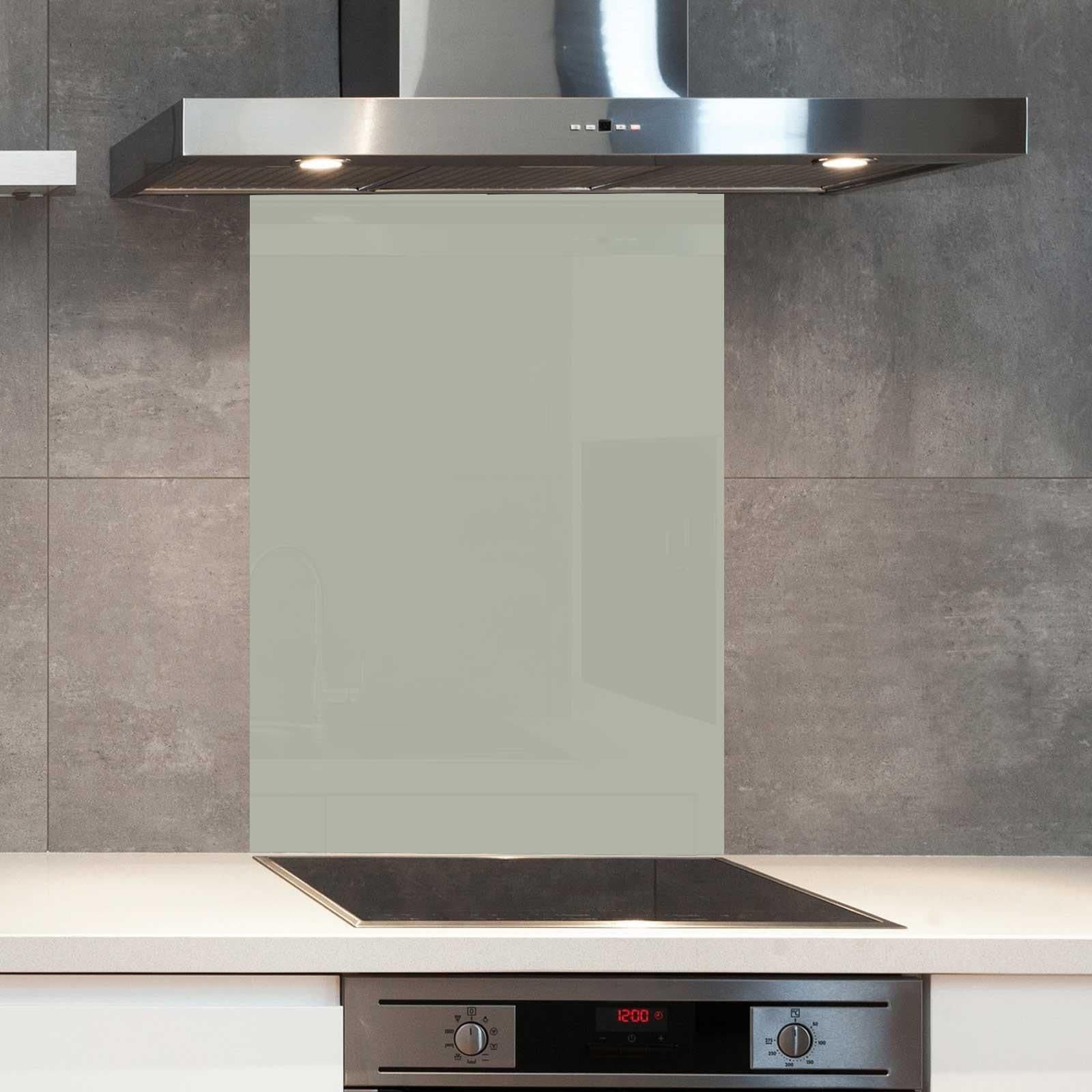 Premium 60cm x 75cm 6mm Glass Silver Lichen Kitchen Splashback Toughened