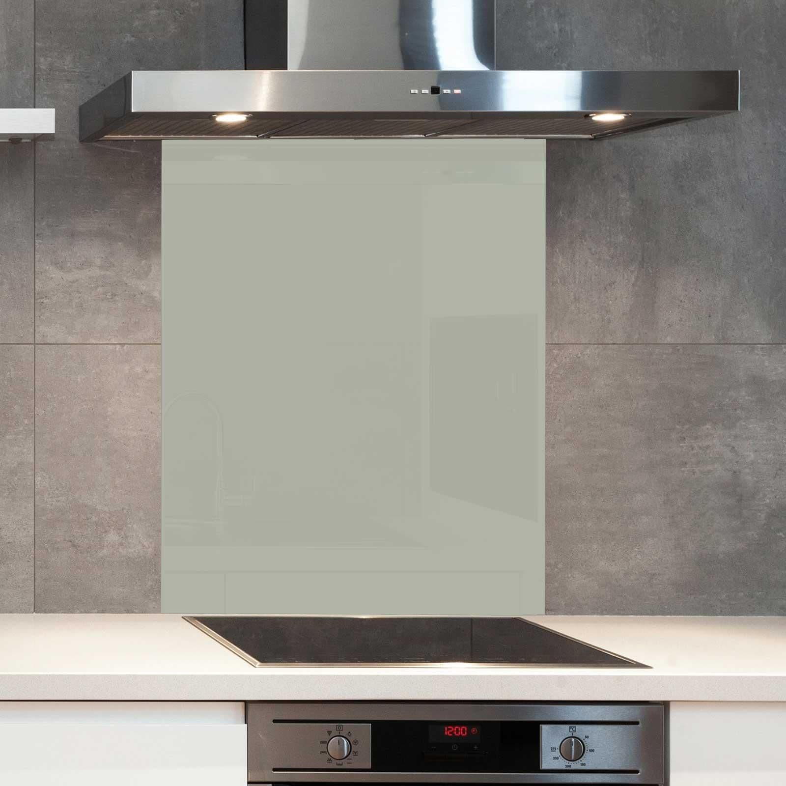 Premium 70cm x 75cm 6mm Glass Silver Lichen Kitchen Splashback Toughened