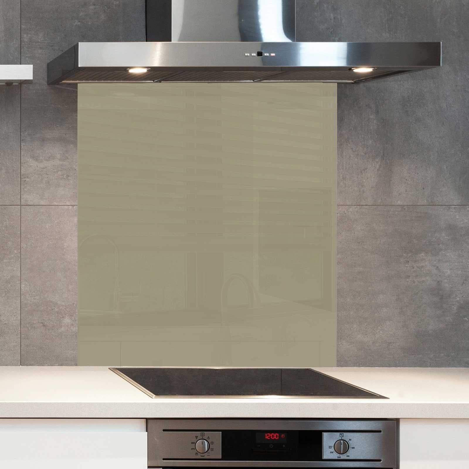 Premium 90cm x 75cm 6mm Glass Old Time Olive Kitchen Splashback Toughened