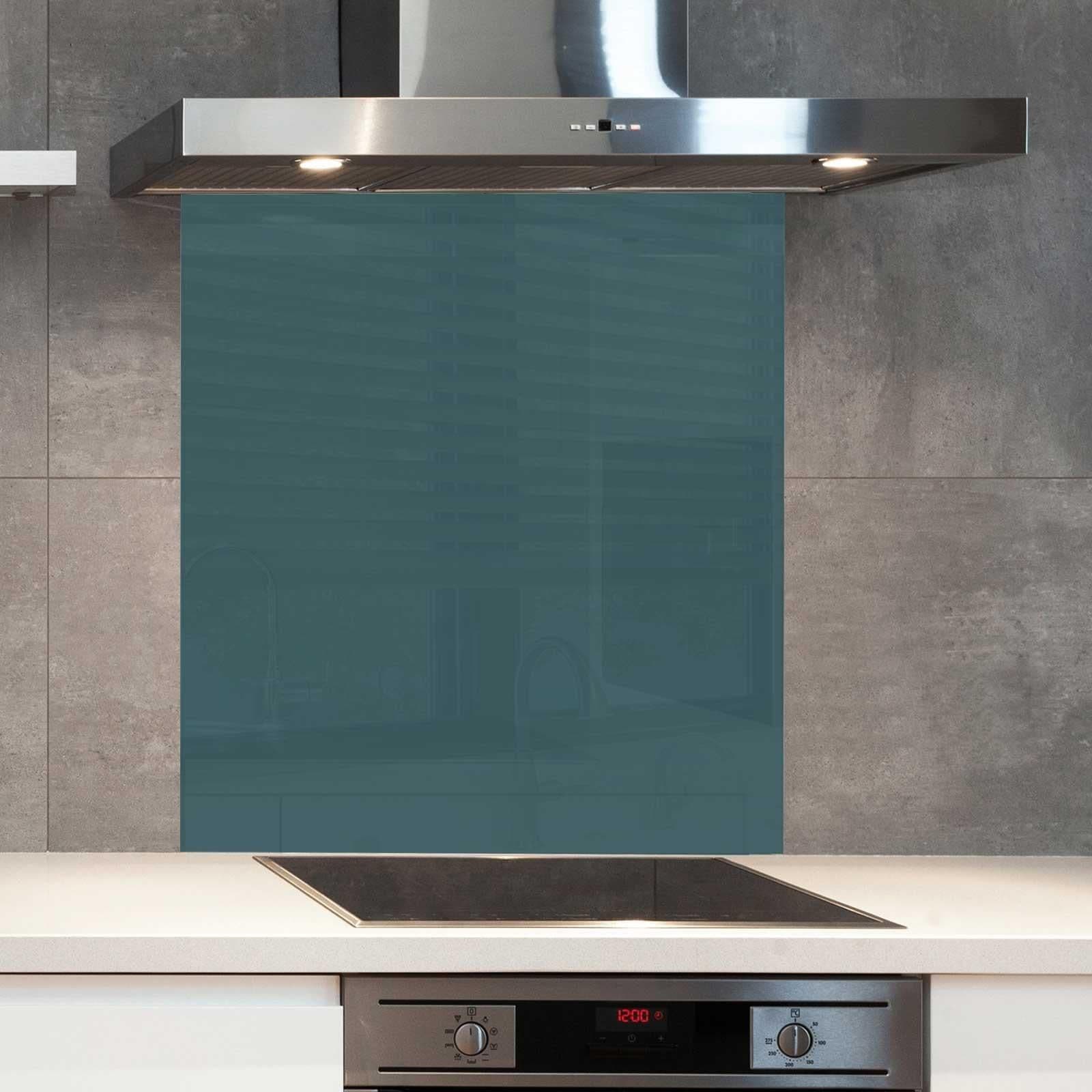 Premium 90 x 75cm 6mm Glass Dulux Sea Holly Kitchen Splashback Toughened