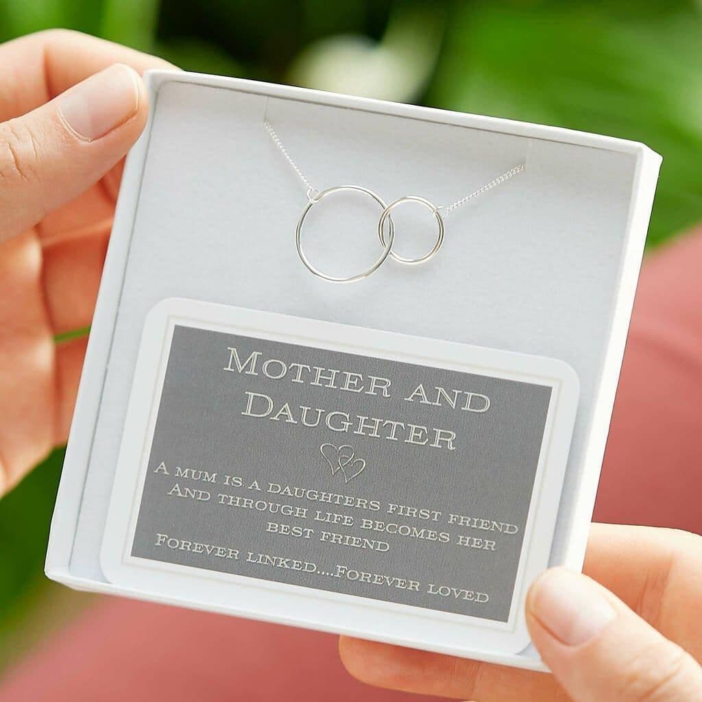 Mother Daughter Infinity Circles Necklace