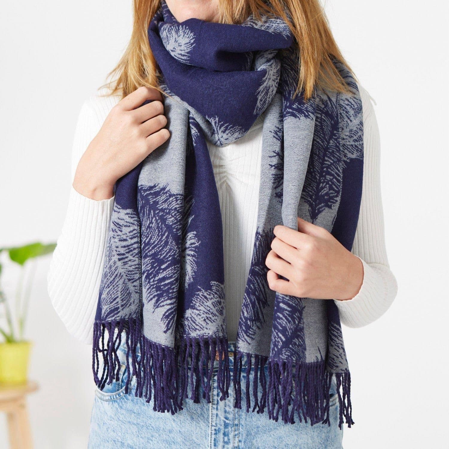 Feather Print Scarf