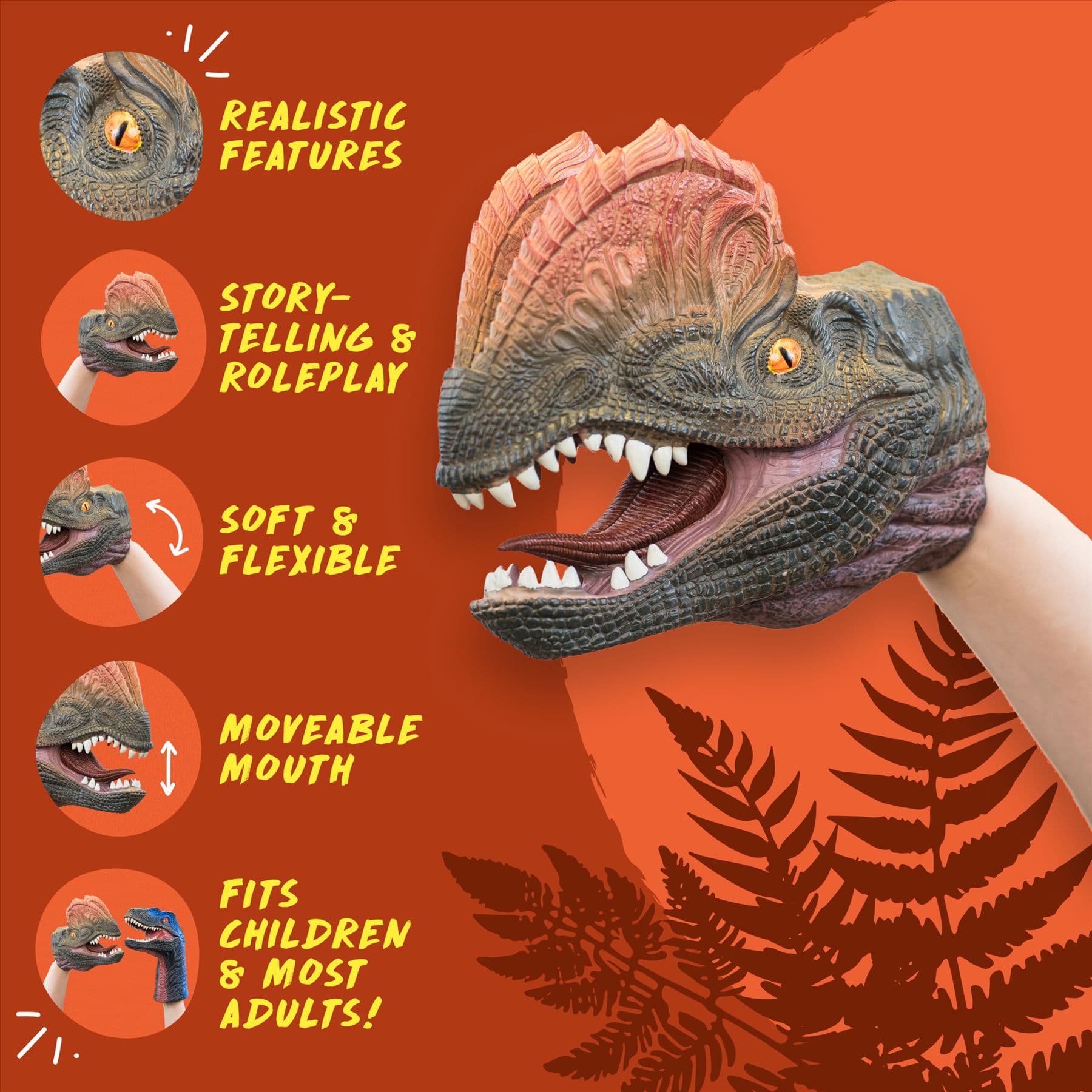 Hand Puppet - Dilophosaurus