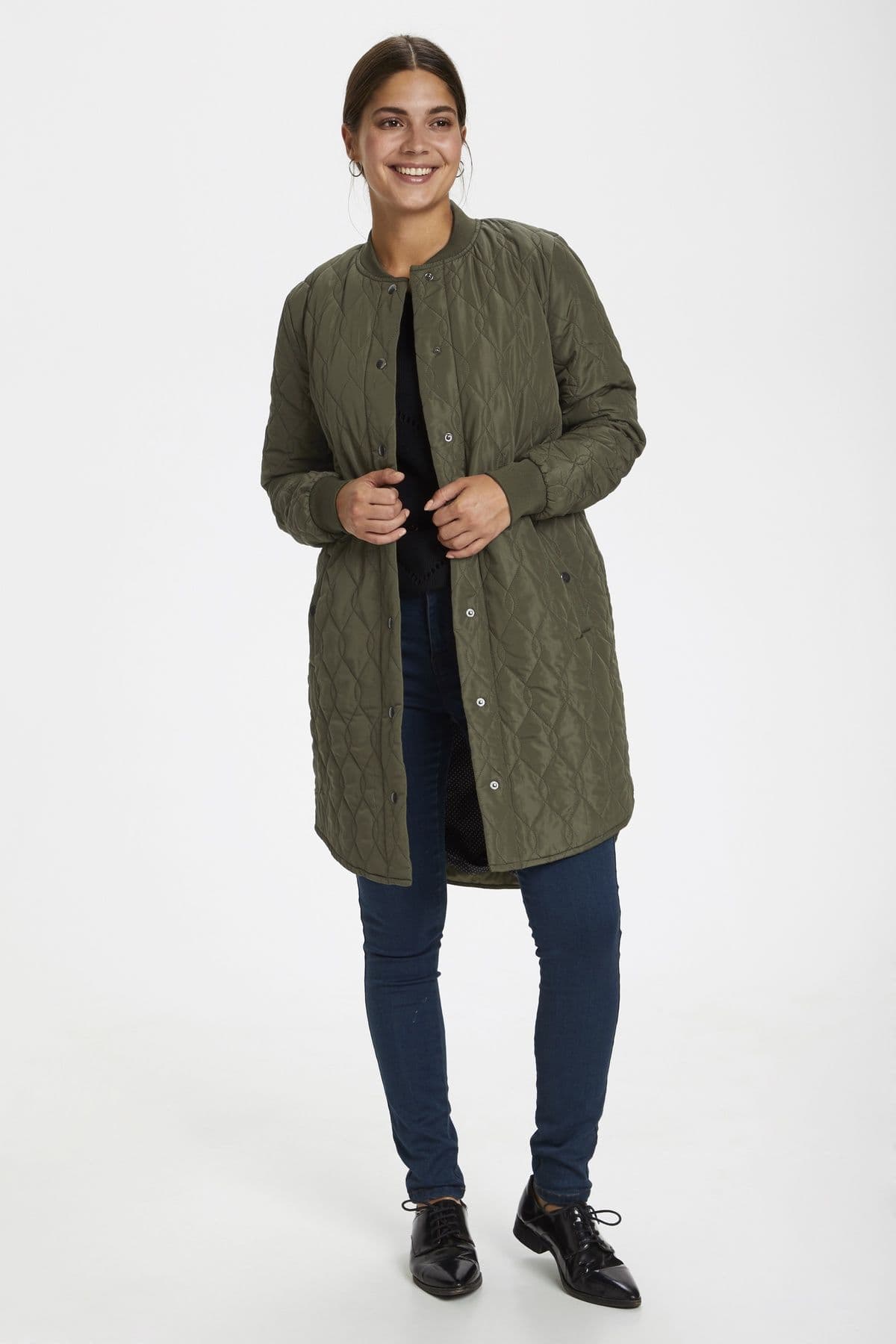 Kashally Regular Fit Quilted Coat