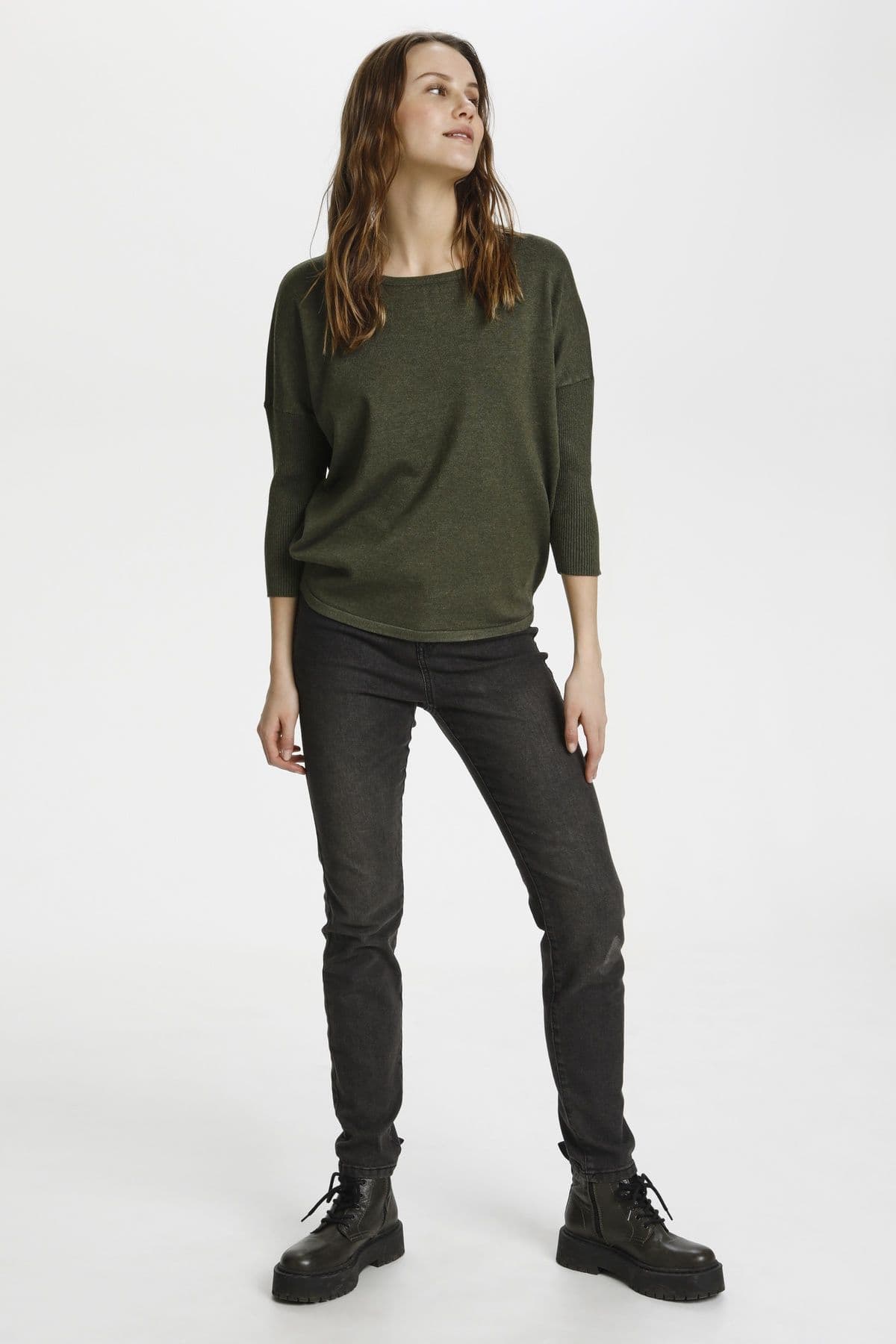 MilaSZ R Neck Pullover Dark