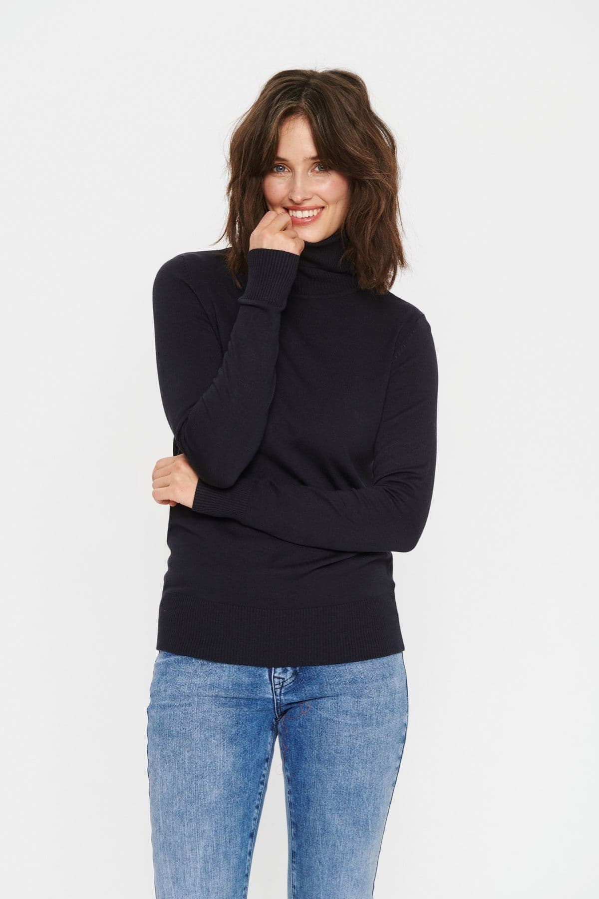 Mila Rollneck Pullover Dark