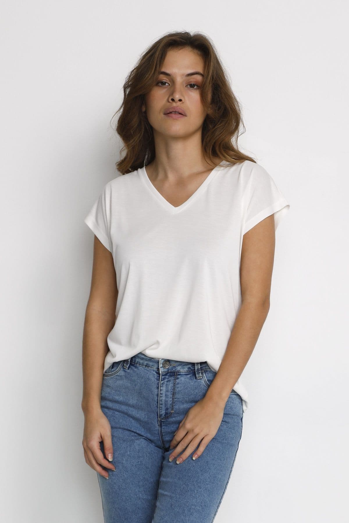 Lise V Neck Short Sleeve T Shirt