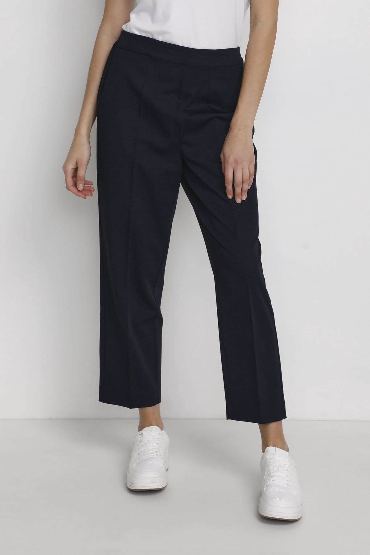 Sakura Cropped Casual Trousers
