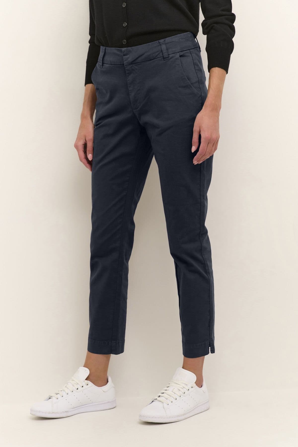 Mette Cropped Leg Suit Trousers Dark