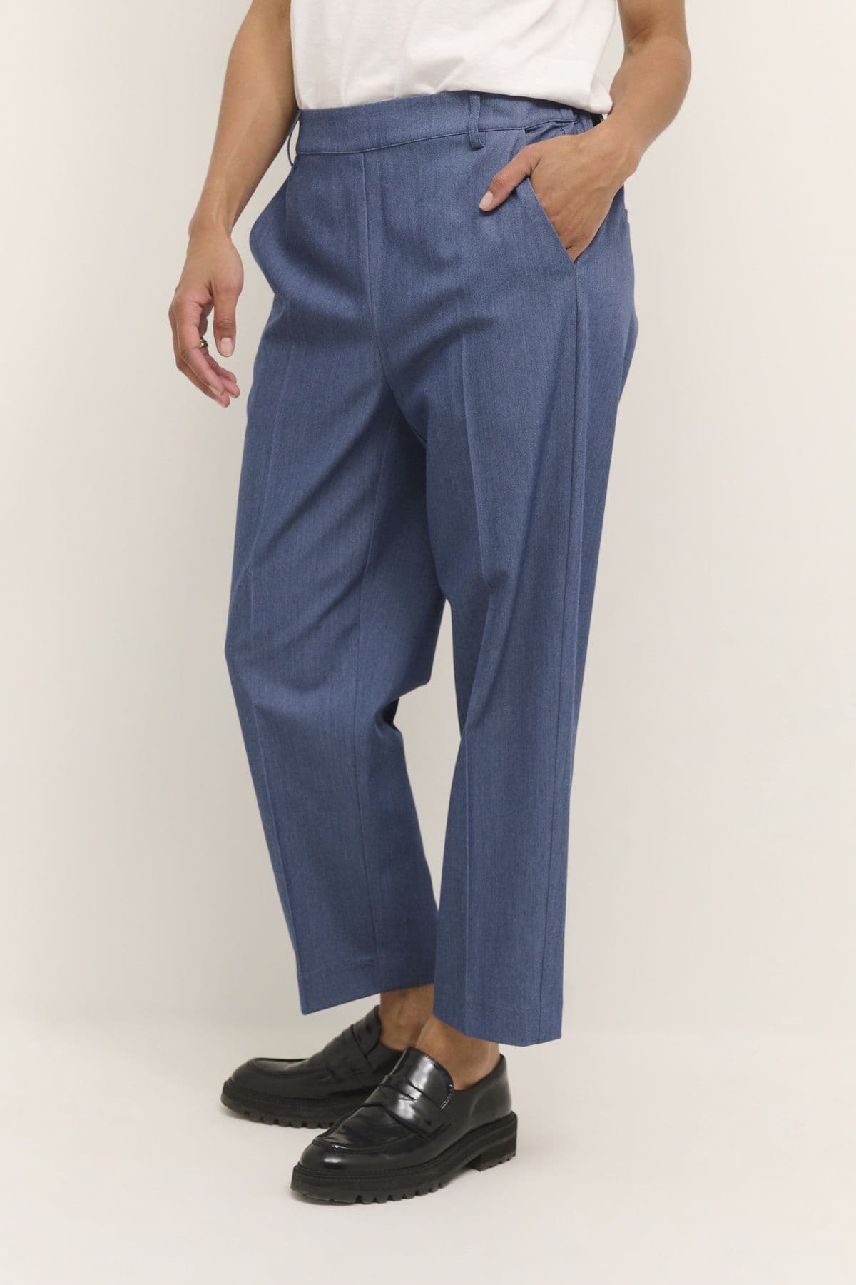 Sakura Elastic Waist Suit Trousers