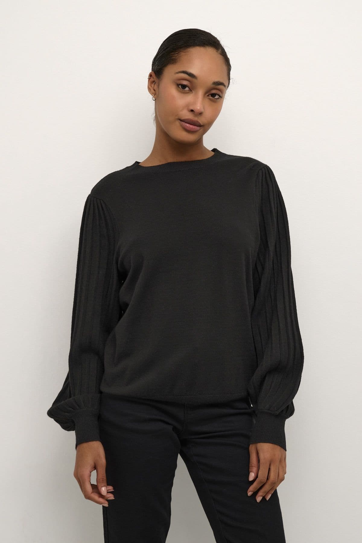 Lone Knit Bishop Sleeve Pullover