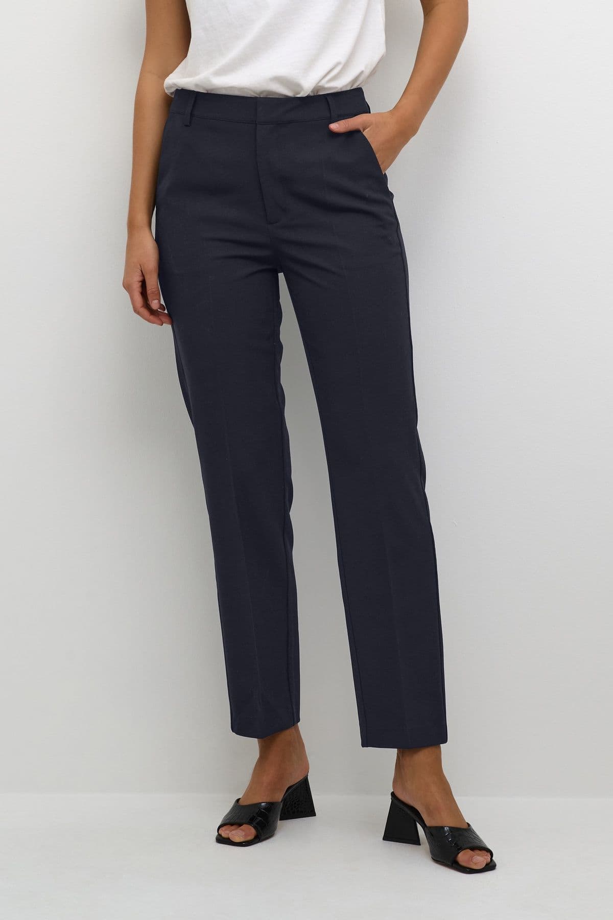 Sakura High Waist Zipped Trousers