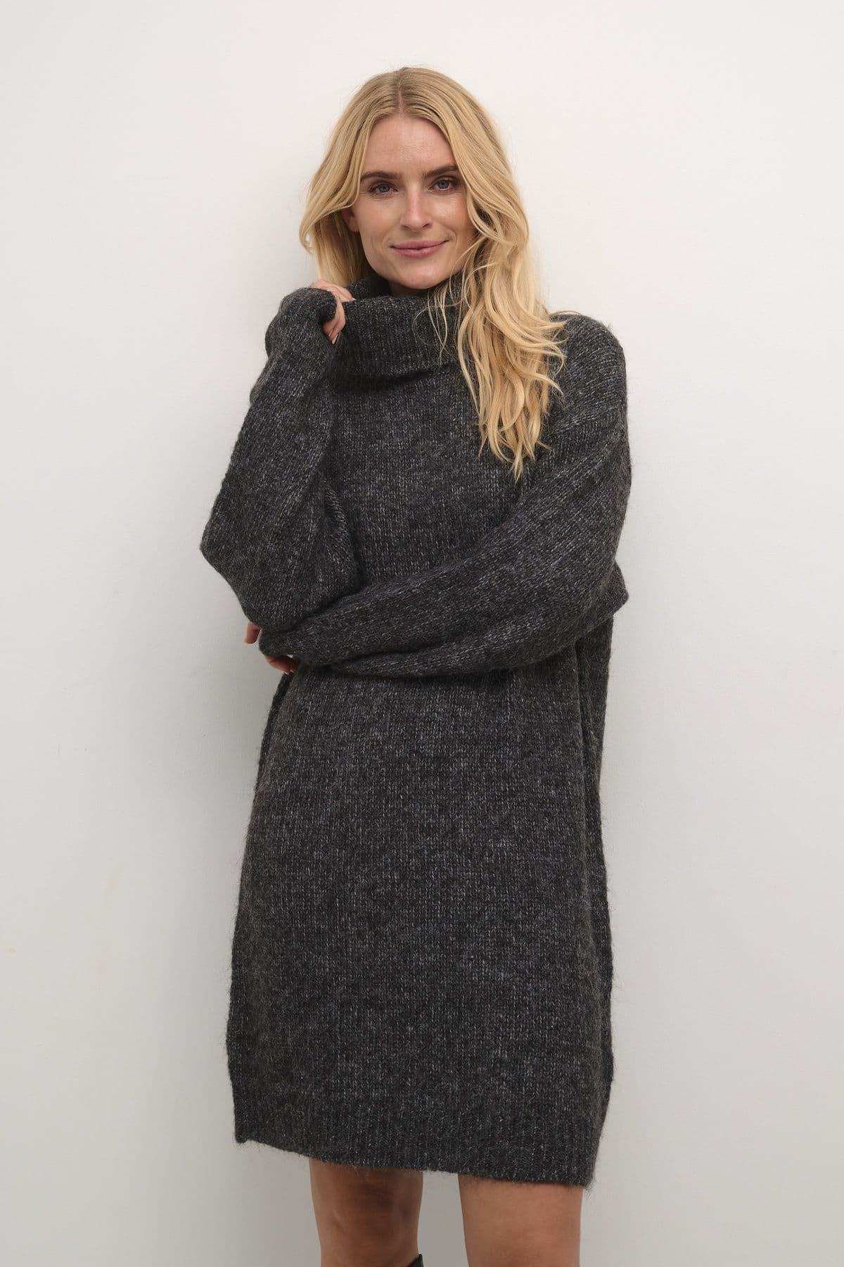Aioma Rollneck Loose Fit Knitted Dress