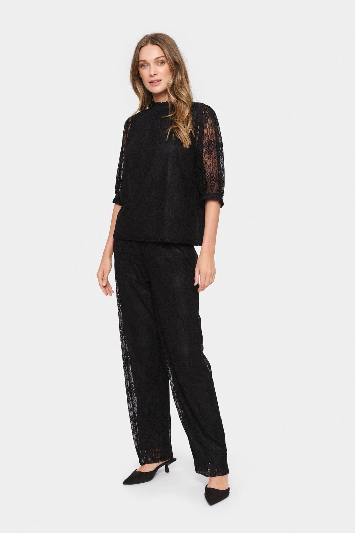 Filipa Lace High Neck Blouse