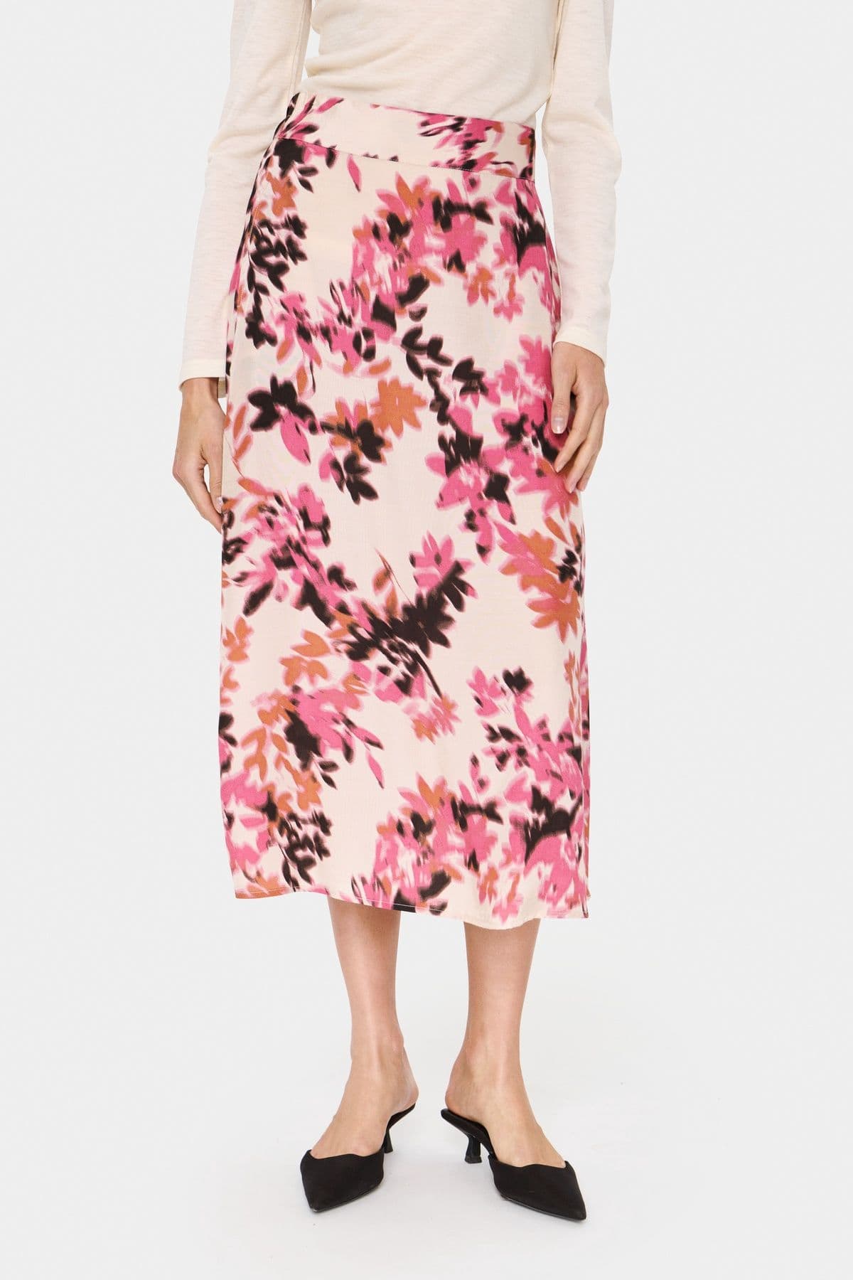GracySZ line Fit Printed Midi Skirt