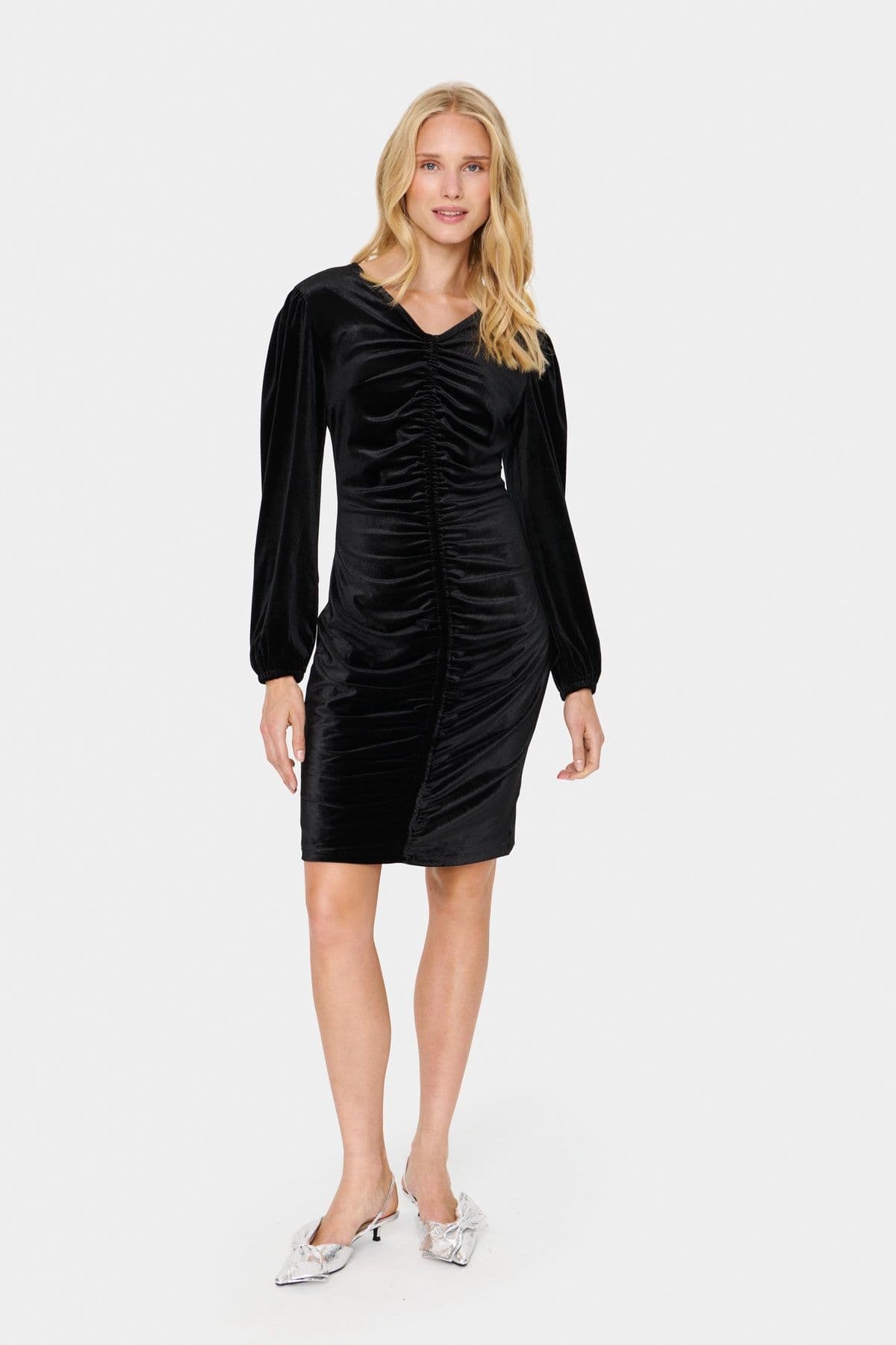 HebaSZ Cocktail Dress Velvet V neck