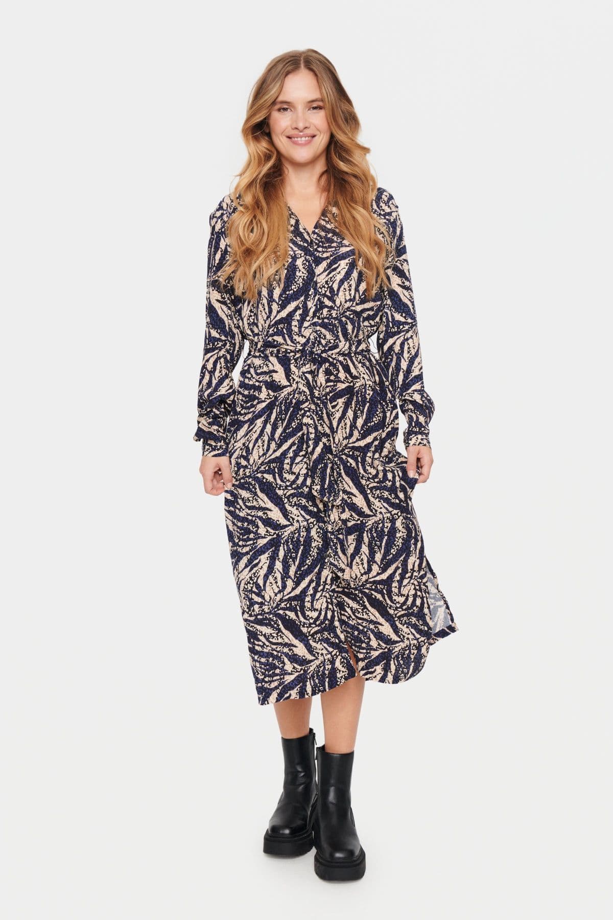 BlancaSZ Long Sleeve Belted Shirt Dress