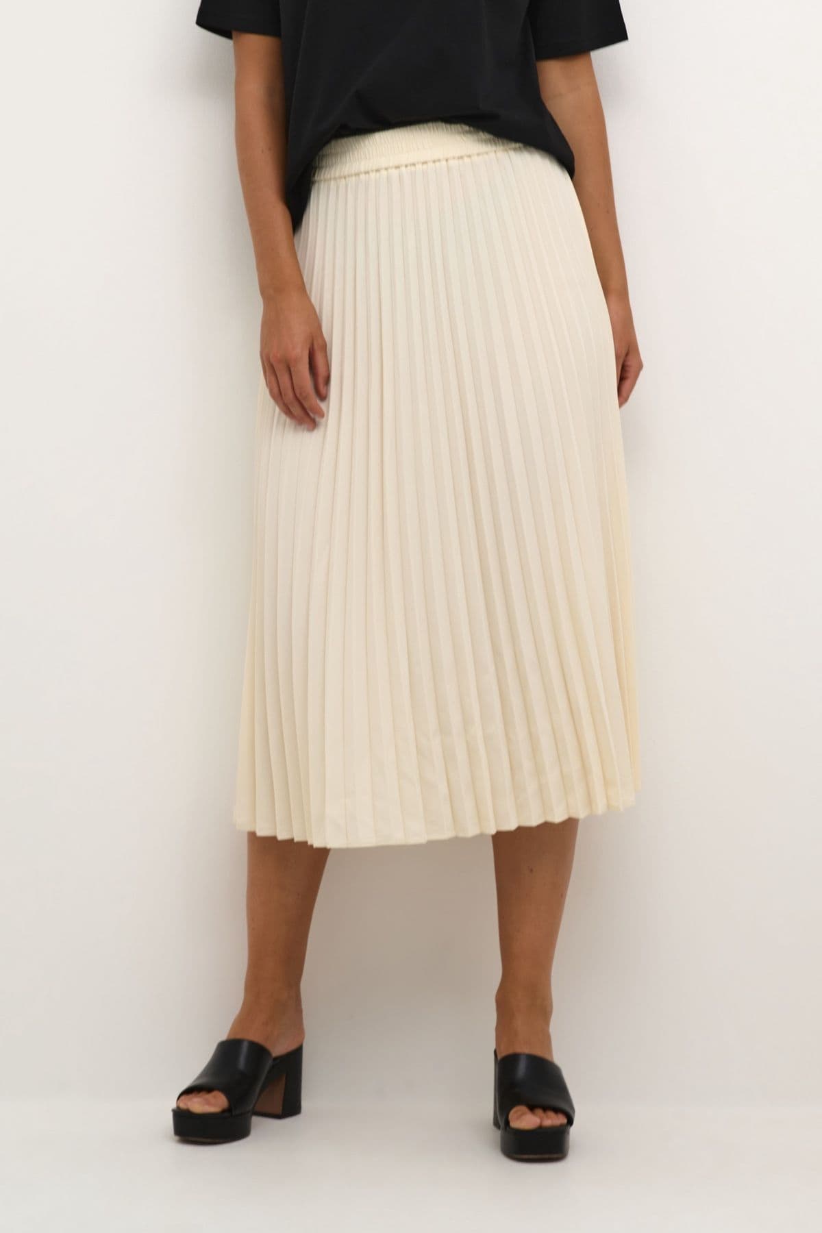 Leandra Pleats Midi Skirt