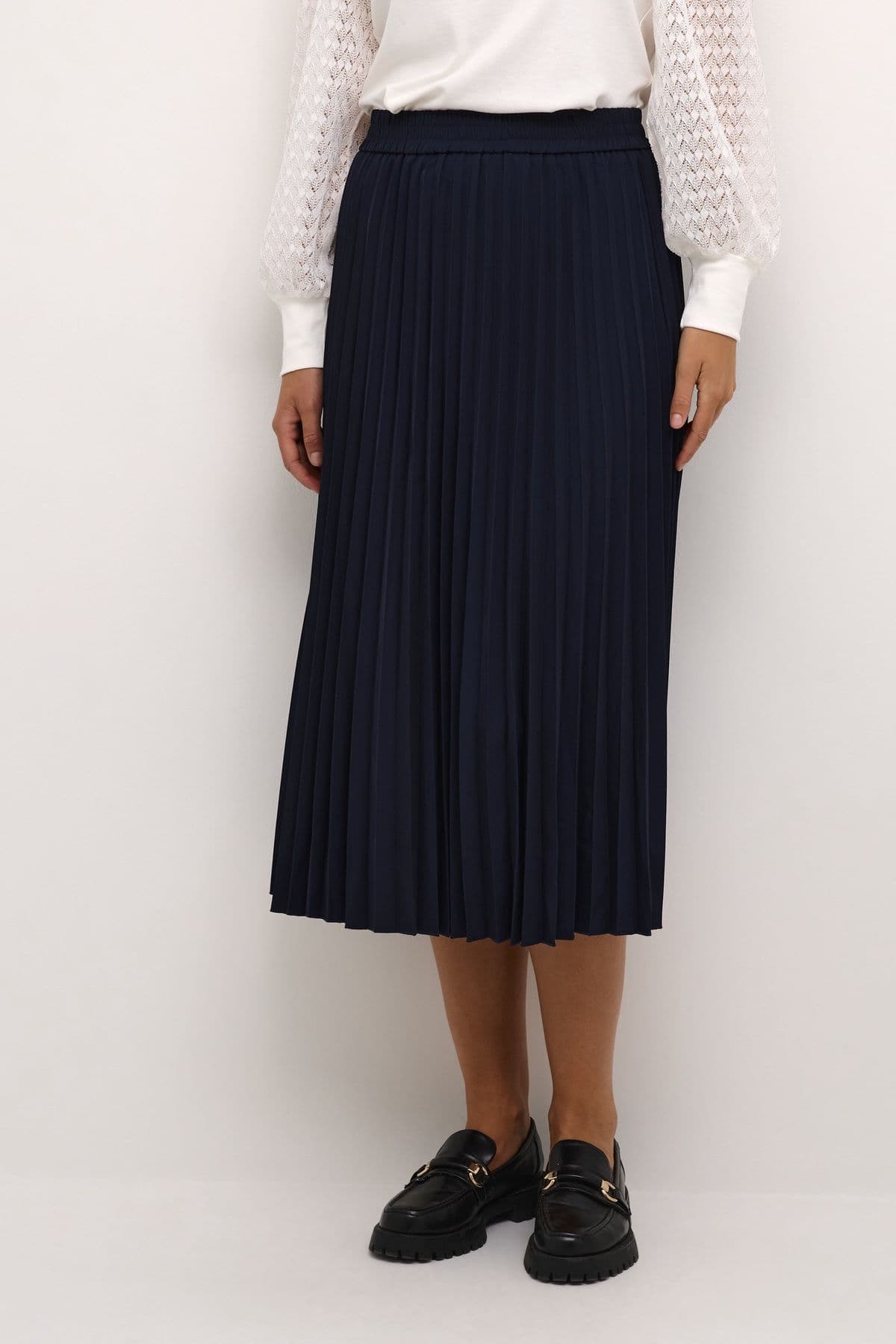 Leandra Pleated Midi Skirt