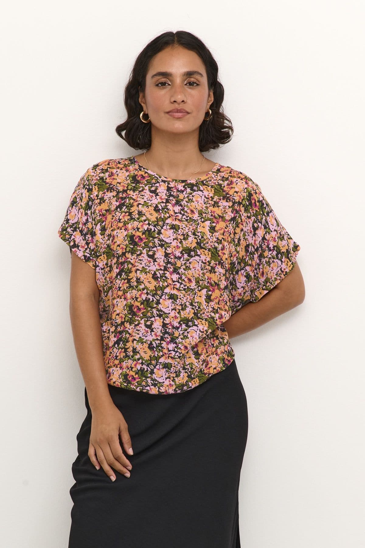 Amber Batwing Sleeve Printed Blouse