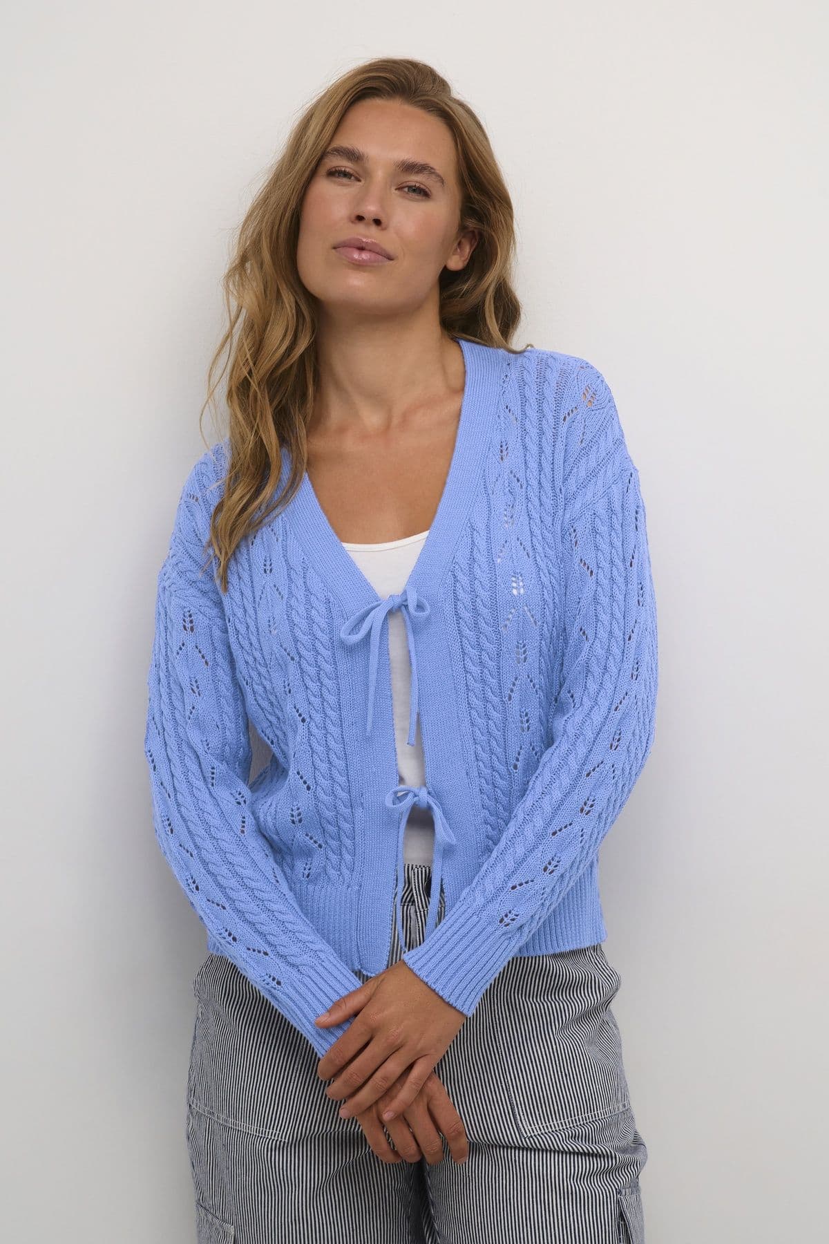 Maria V Neck Tie Fastening Cardigan