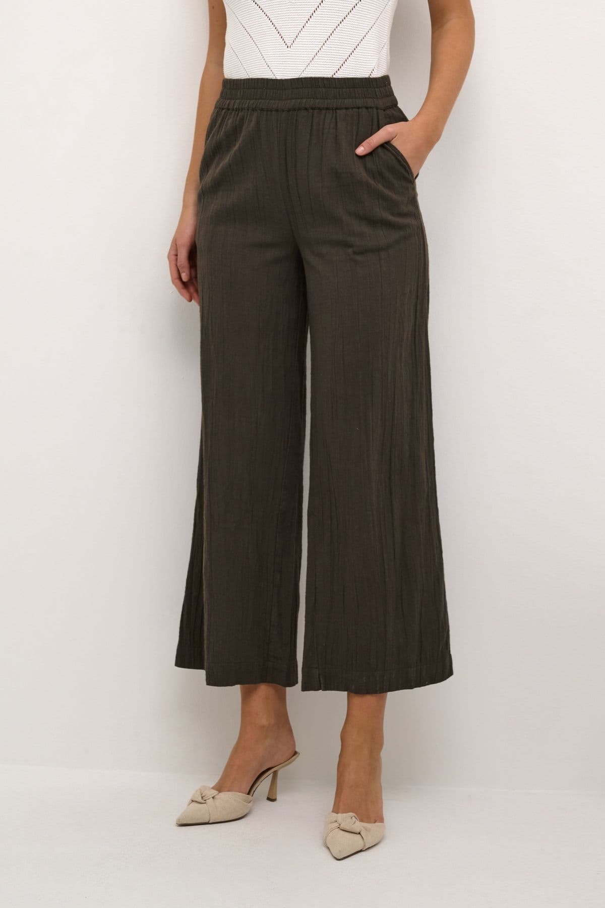 Pauline Wide Leg Elastic Waist Trousers