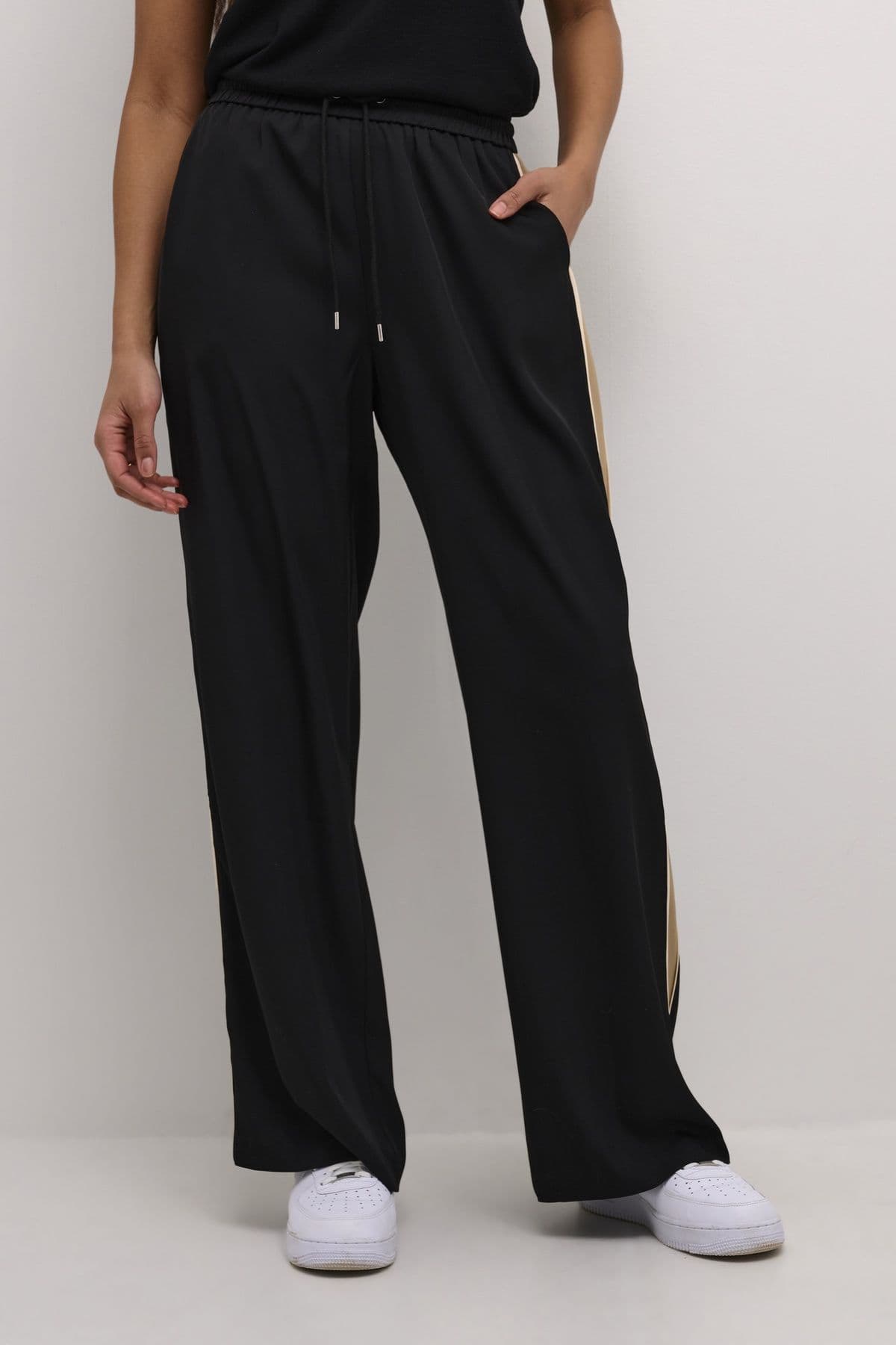 KAmille Wide Leg Striped Track Trousers