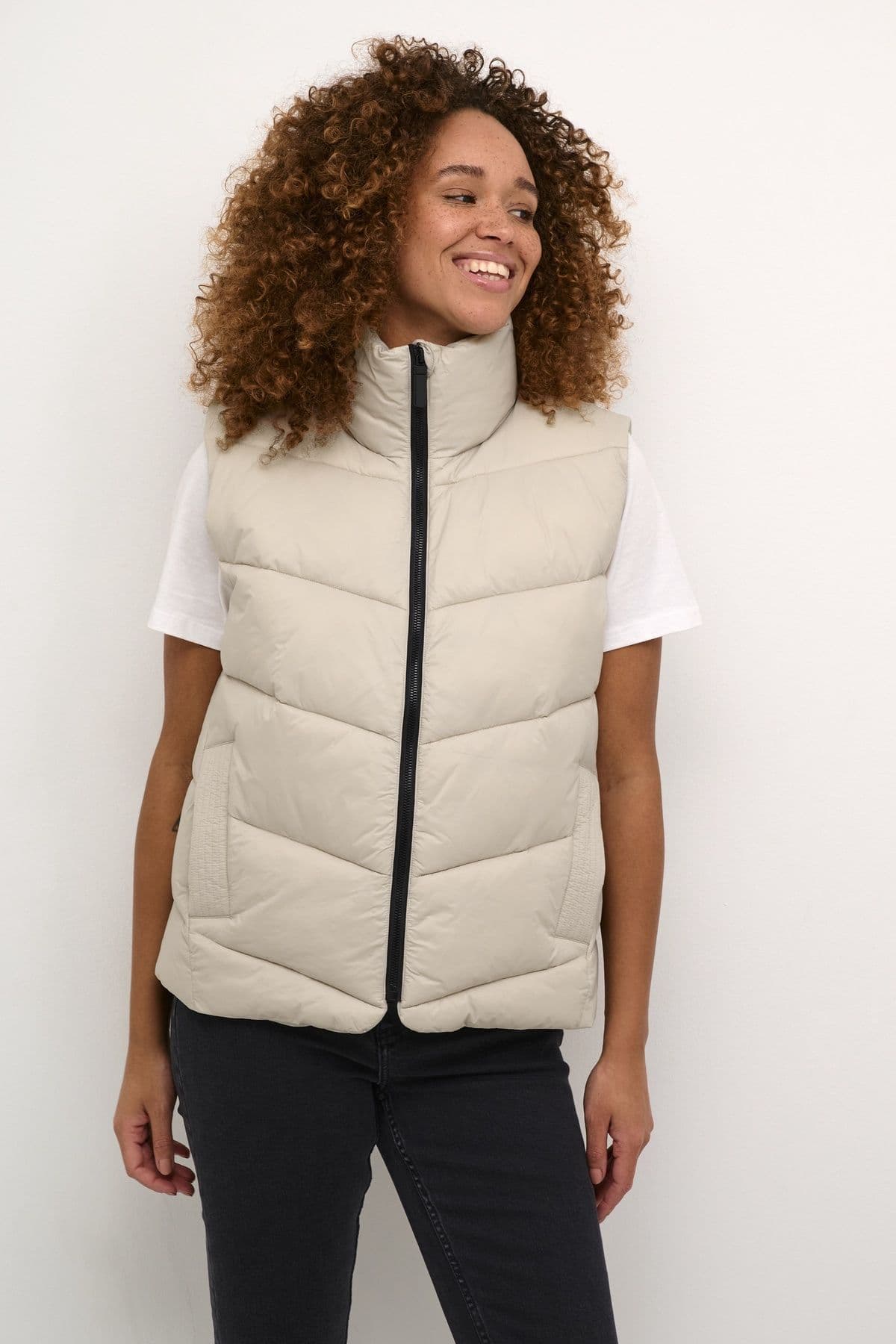 Susanne High Collar Puffer Waistcoat