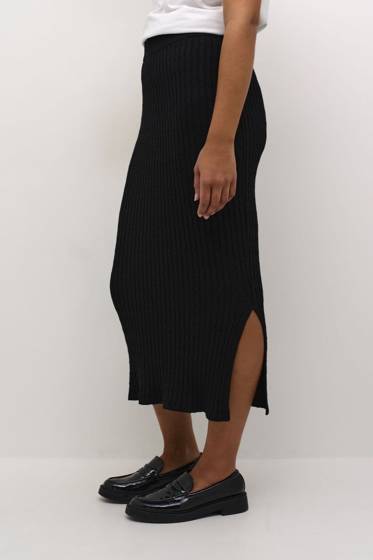 KAsilla Midi Length Knitted Pencil Skirt