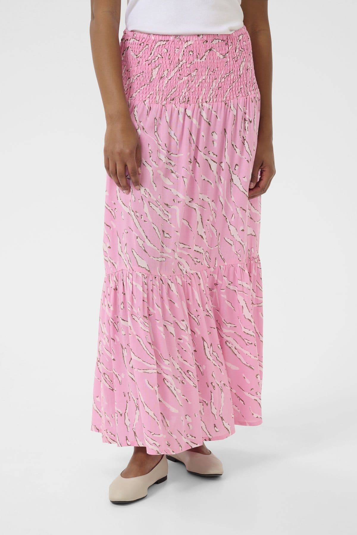 Maxi Smock Waist Line Fit Skirt Bright